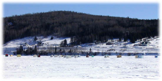 Ice Fishing on Bay of Gasp